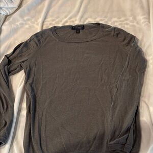 Banana Republic Charcoal Knit Top silk cashmere